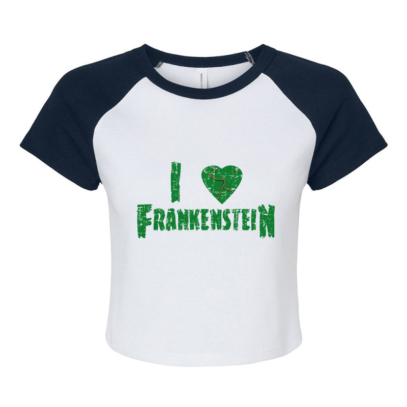 I Heart Frankenstein   Universal Monsters Raglan Crop Top by bazgrafton | Artistshot