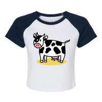 Cow Raglan Crop Top | Artistshot