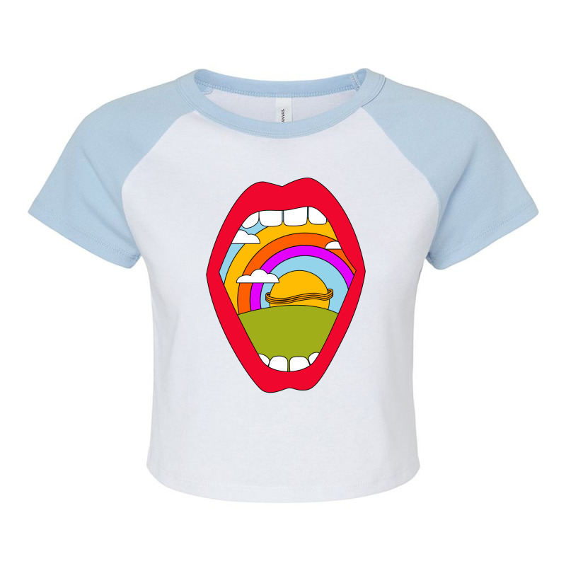 Mouthful Energy Raglan Crop Top by autlu2024 | Artistshot