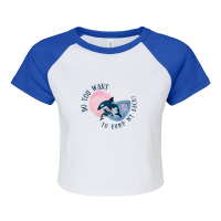 Funny Whale Pun Hump My Back Raglan Crop Top | Artistshot