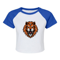 Lion Head Raglan Crop Top | Artistshot