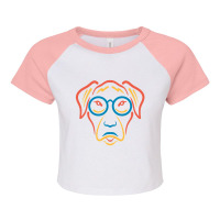 Cute Dog Raglan Crop Top | Artistshot