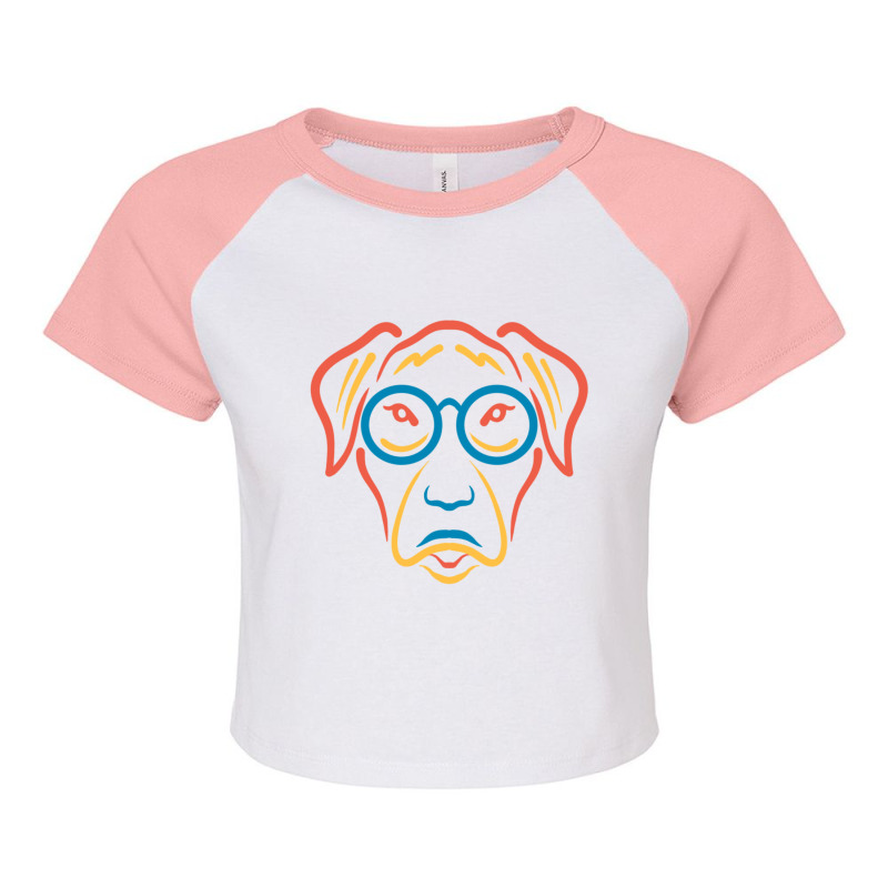 Cute Dog Raglan Crop Top | Artistshot