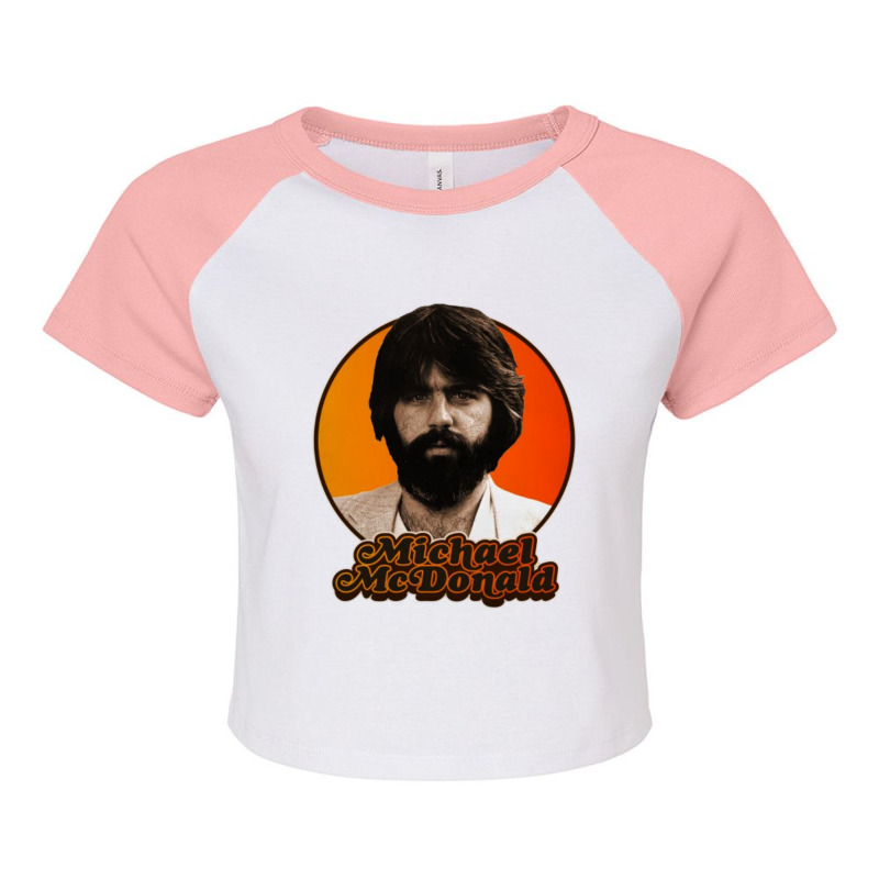 Retro Michael Mc Musician Raglan Crop Top by Bull Tees | Artistshot