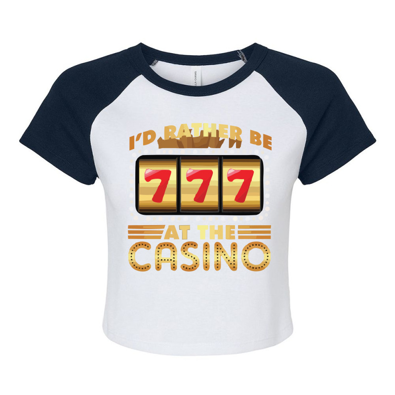 Casino Roulette 4 Raglan Crop Top by anyarpasar68 | Artistshot