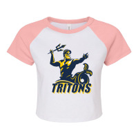 Uc San Diego, Tritons 2 Raglan Crop Top | Artistshot