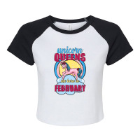 Unicorn Queens Are Born In February Raglan Crop Top | Artistshot