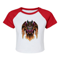 Cyborg Owl Raglan Crop Top | Artistshot