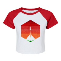 Into The Mars Exosphere Raglan Crop Top | Artistshot