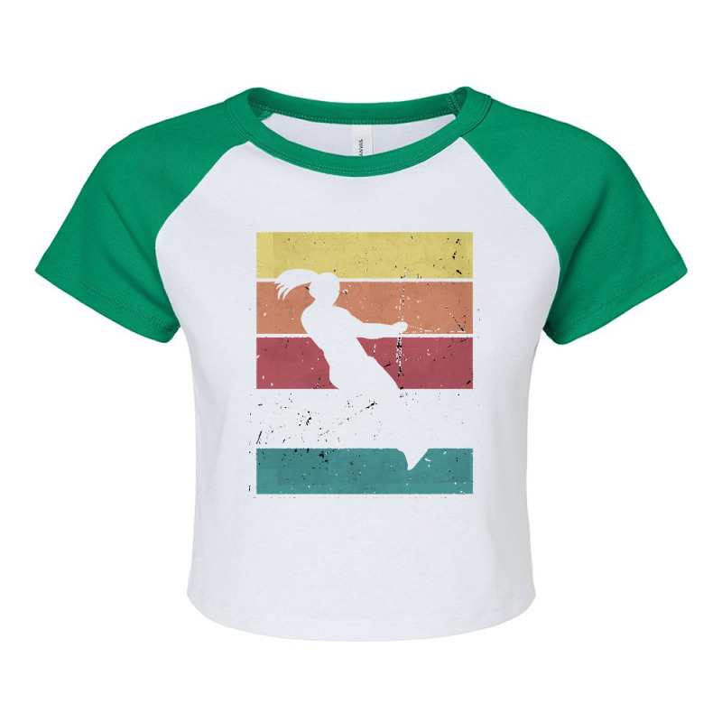 Girl T  Shirt Girl Waterski T  Shirt Raglan Crop Top by antwanbartell660 | Artistshot