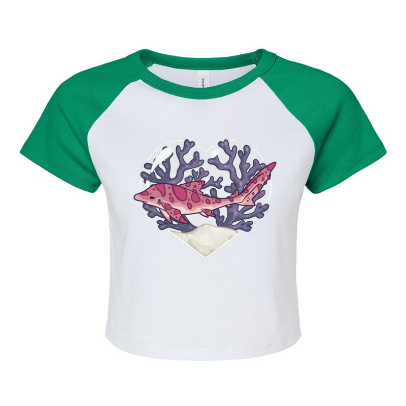 Mince, The Leopard Shark   Kawaii Shark Raglan Crop Top by patlikurduapuluhempat | Artistshot