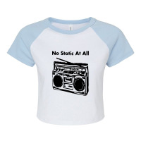 Static Radio Music Raglan Crop Top | Artistshot