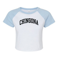 Latina Chingona Mexican Empowerment Feminism Sweatshirt Raglan Crop Top | Artistshot