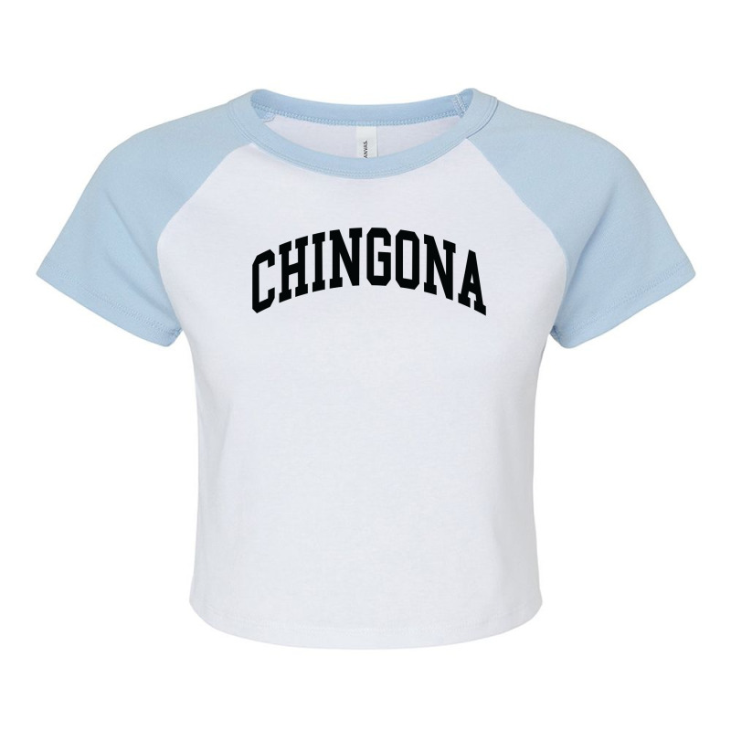 Latina Chingona Mexican Empowerment Feminism Sweatshirt Raglan Crop Top by tamkyfashions | Artistshot