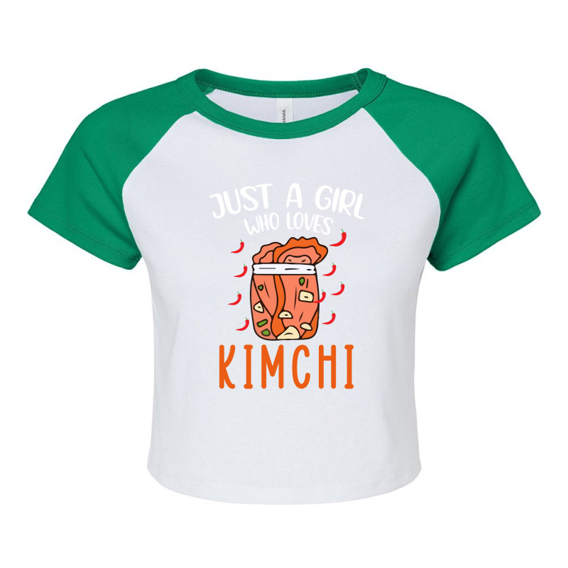 Womens Funny Fermented Vegetables Humor Kimchi-lover Raglan Crop Top by mizanrahmanmiraz | Artistshot