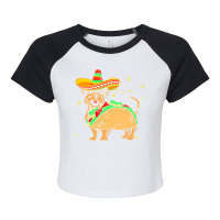 Cinco De Mayo T  Shirt Sombrero Yorkshire Terrier Dog Tacos Cinco De M Raglan Crop Top | Artistshot