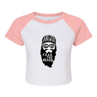 Fear The Beard Shirt Raglan Crop Top | Artistshot