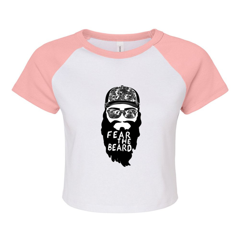 Fear The Beard Shirt Raglan Crop Top by kynekel | Artistshot