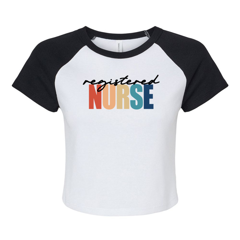 Registered Nurse Rn Nursing Sweatshirt Raglan Crop Top | Artistshot