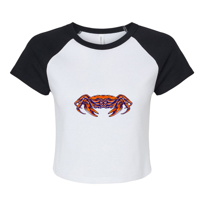 Crab Raglan Crop Top | Artistshot