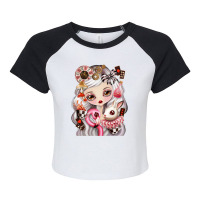 Alice In Wonderlandh Raglan Crop Top | Artistshot