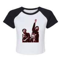 Fidel Castro Cuba Revolutionary Communist Raglan Crop Top | Artistshot