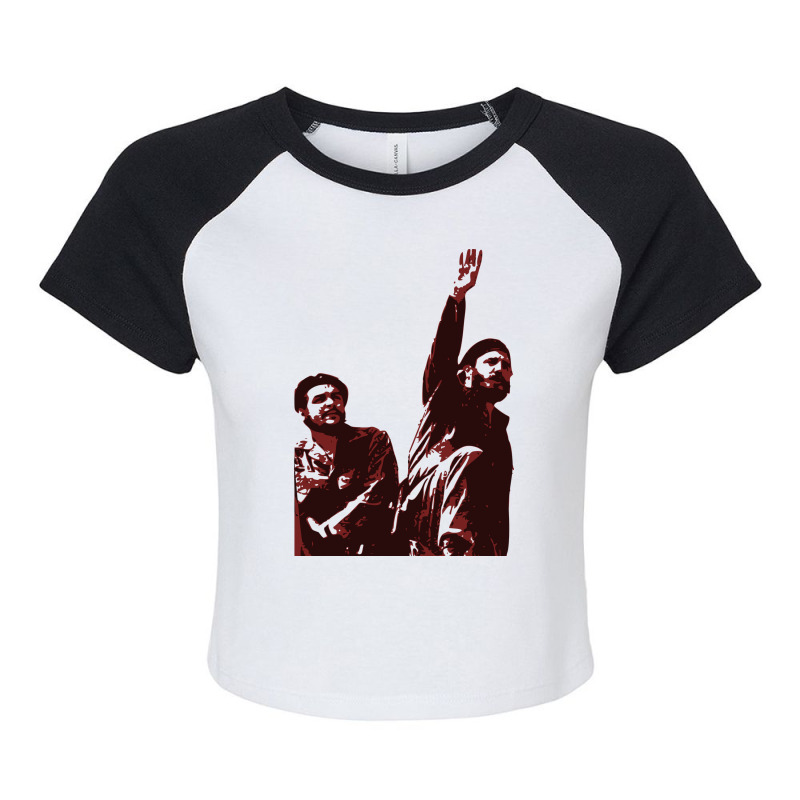 Fidel Castro Cuba Revolutionary Communist Raglan Crop Top by ted | Artistshot