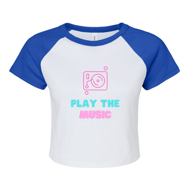 Simple Vinyl Record Player Raglan Crop Top by CUSER3575 | Artistshot