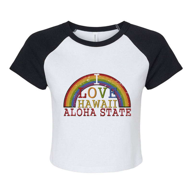 Aloha State Hawaii   Aloha State Raglan Crop Top by kudunakam | Artistshot