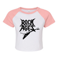 Rock Of Ages Raglan Crop Top | Artistshot