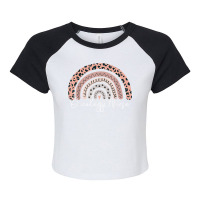 Oncology Nurse Leopard Rainbow Registered Nurse Rn Nursing T Shirt Raglan Crop Top | Artistshot