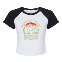 Monster Truck Mom Vintage Retro Style Women T Shirt Raglan Crop Top | Artistshot