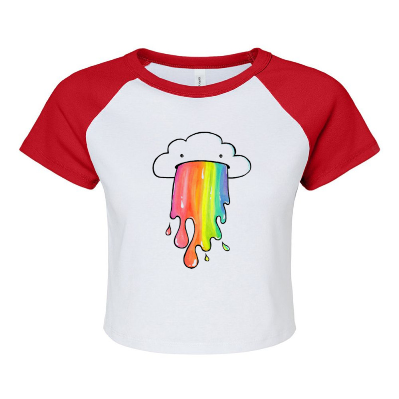 Newcloud Overlay Rainbow Raglan Crop Top by ridomaga | Artistshot