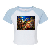 Neil Peart Encore Raglan Crop Top | Artistshot