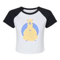 Llama Meditating T  Shirt Llama Meditating A Llama In A Yoga Pose Yoga Raglan Crop Top | Artistshot