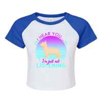 Berger Picard T  Shirt I Hear You I'm Just Not Listening Berger Picard Raglan Crop Top | Artistshot