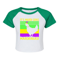 Mardi Gras Deer T  Shirt Happy Mardi Gras Chicken Lover Vintage Costum Raglan Crop Top | Artistshot