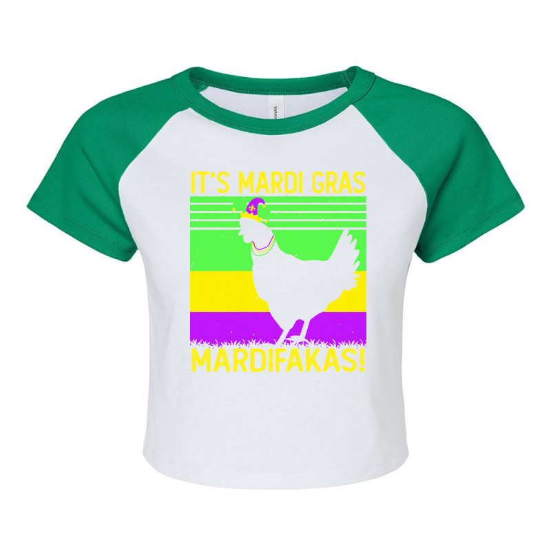 Mardi Gras Deer T  Shirt Happy Mardi Gras Chicken Lover Vintage Costum Raglan Crop Top by halvorsonjayda315 | Artistshot