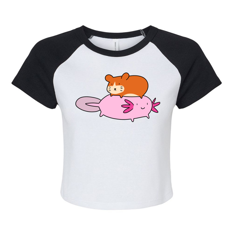 Axolotl And Little Hamster Raglan Crop Top by edoh2 | Artistshot