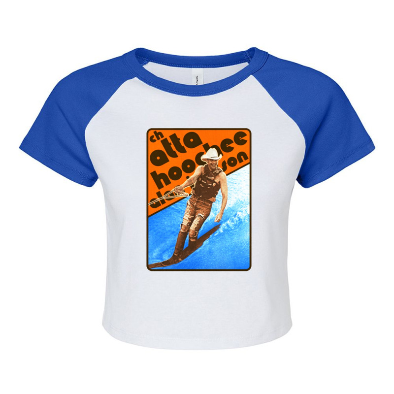 Alan Jackson Chattahoochee Waterskiing Retro Raglan Crop Top by Vanode Art | Artistshot