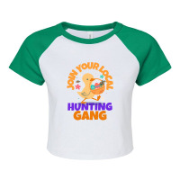 Join Your Local Hunting Gang Raglan Crop Top | Artistshot