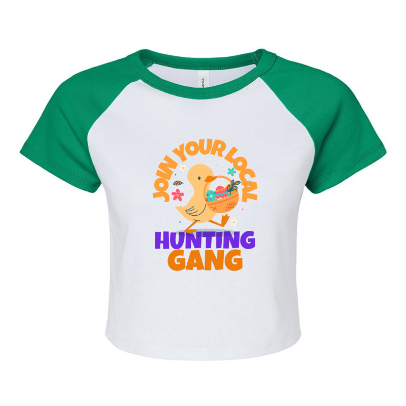 Join Your Local Hunting Gang Raglan Crop Top | Artistshot