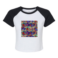 Cute Pattern In A Small Flower Little Leave Flowers Colorful Bright Su Raglan Crop Top | Artistshot