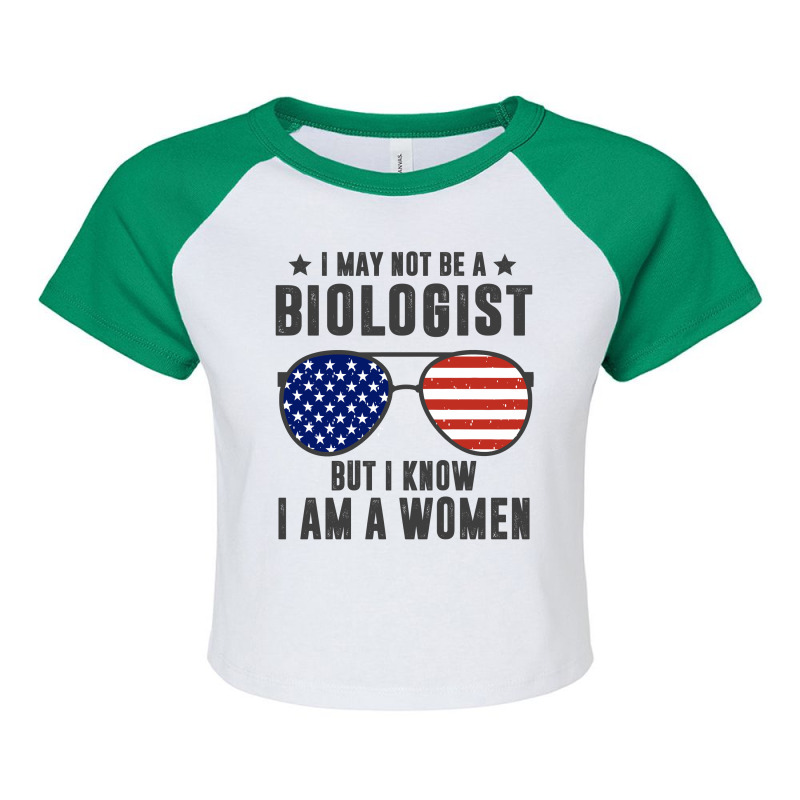 Sunglasses I May Not Be A Biologist Raglan Crop Top by BARYONYXPRISM | Artistshot