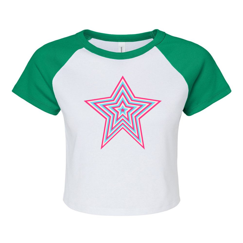 Pop Art T  Shirt Retro Star Raglan Crop Top by fayabernathy149 | Artistshot