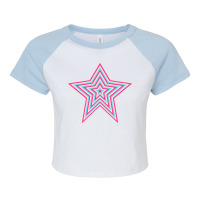 Pop Art T  Shirt Retro Star Raglan Crop Top | Artistshot