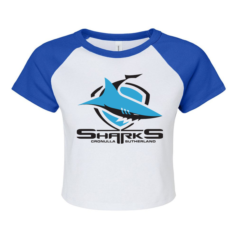 Cronulla Sharks Raglan Crop Top by SomArt | Artistshot