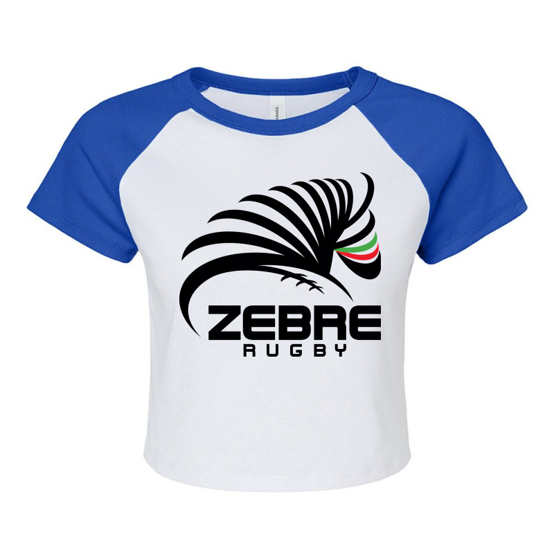 Zebre Rugby Raglan Crop Top by SomArt | Artistshot