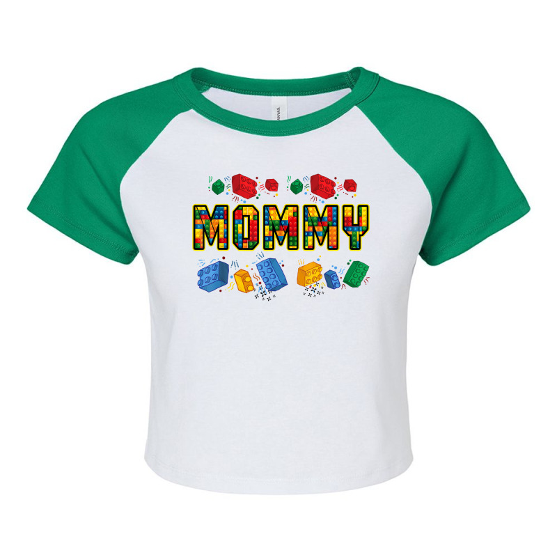 Mom Brick Builder Funny Blocks Master Builder T Shirt Raglan Crop Top by keishawnredner | Artistshot