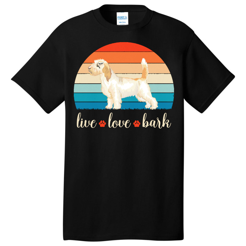 Petit Basset Griffon Vendeen T  Shirt Live Love Bark Petit Basset Grif Basic T-shirt by geffertz | Artistshot